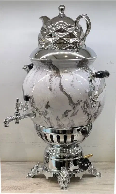 سماور 6لیتری توپی سنگی مدل فالکو و کروم|سماور، چای‌ساز، قهوه‌ساز|سبزوار, فیاض|دیوار