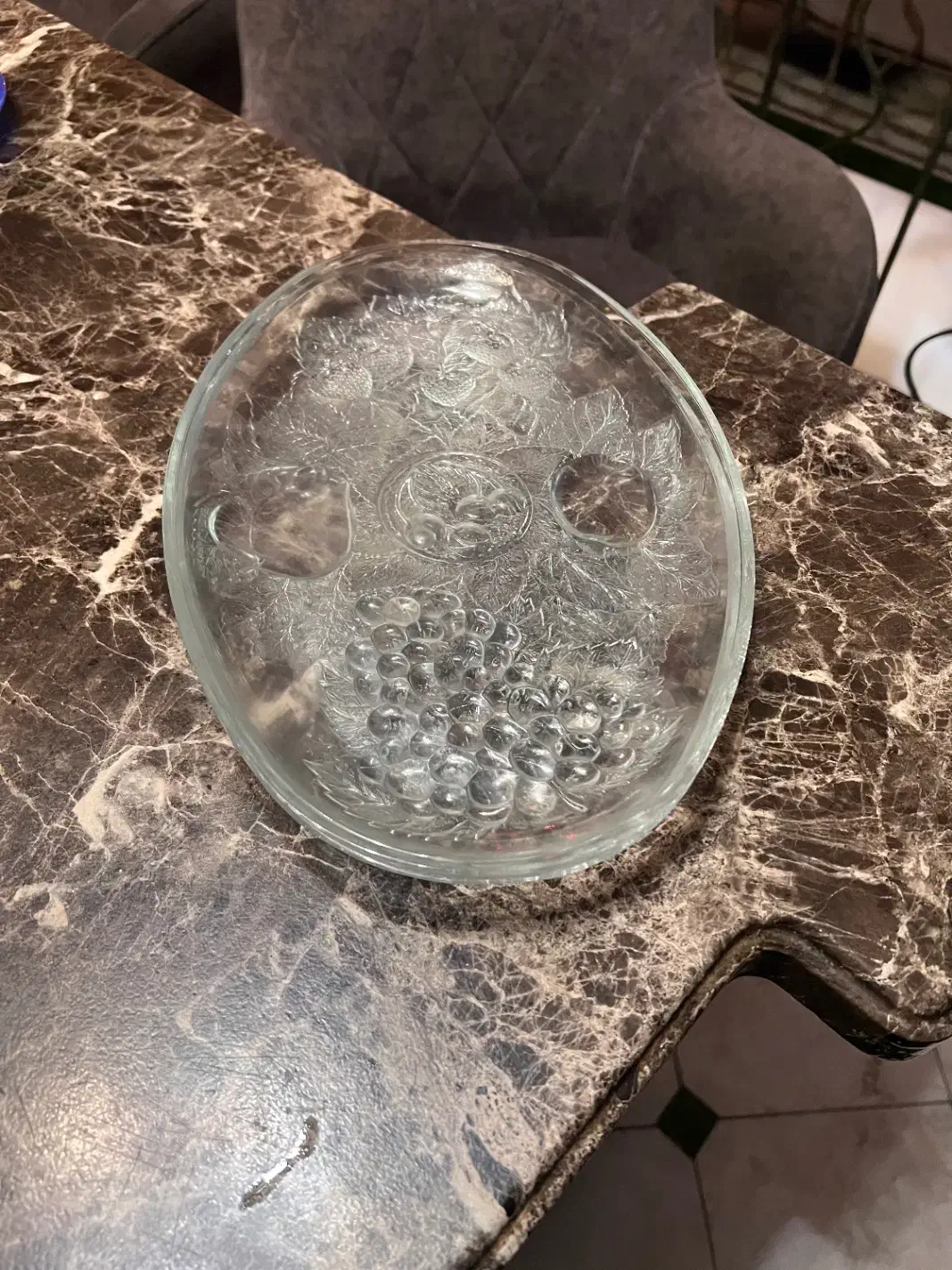 ۳ عدد دیس شیشه ای طرح میوه|ظروف سرو و پذیرایی|تهران, سعادتآباد|دیوار