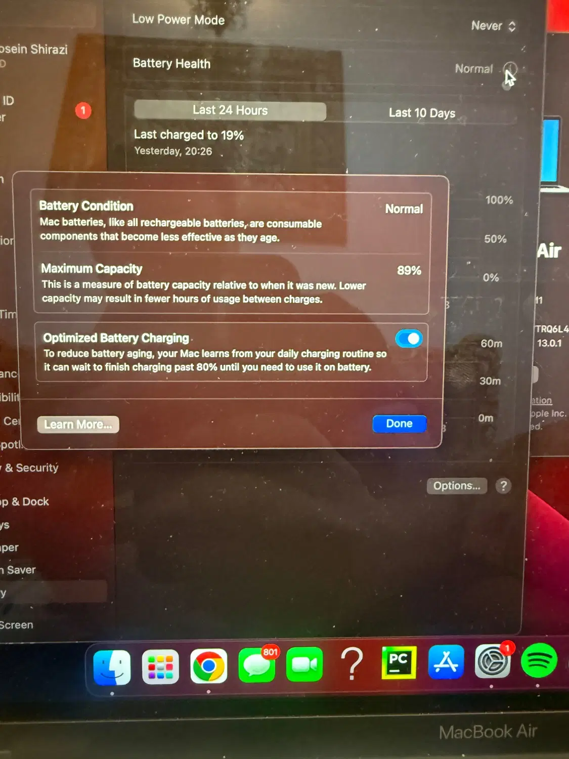MacBook Air 2020 m1|رایانه همراه|تهران, صادقیه|دیوار