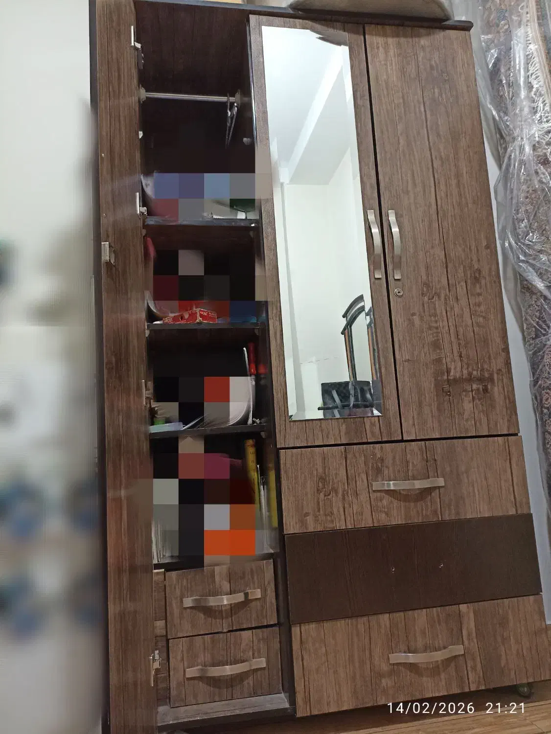 کمد لباس|جاکفشی، کمد، دراور|رباط‌کریم, مسکن مهر آبشناسان|دیوار