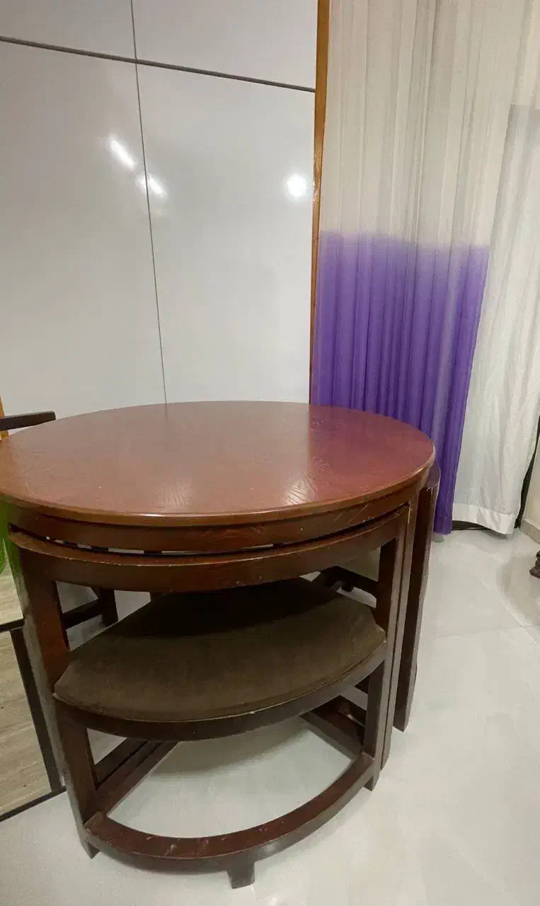 میز ۴ نفره چوبی با صندلی«نهارخوری»|میز و صندلی غذاخوری|قائمشهر, |دیوار