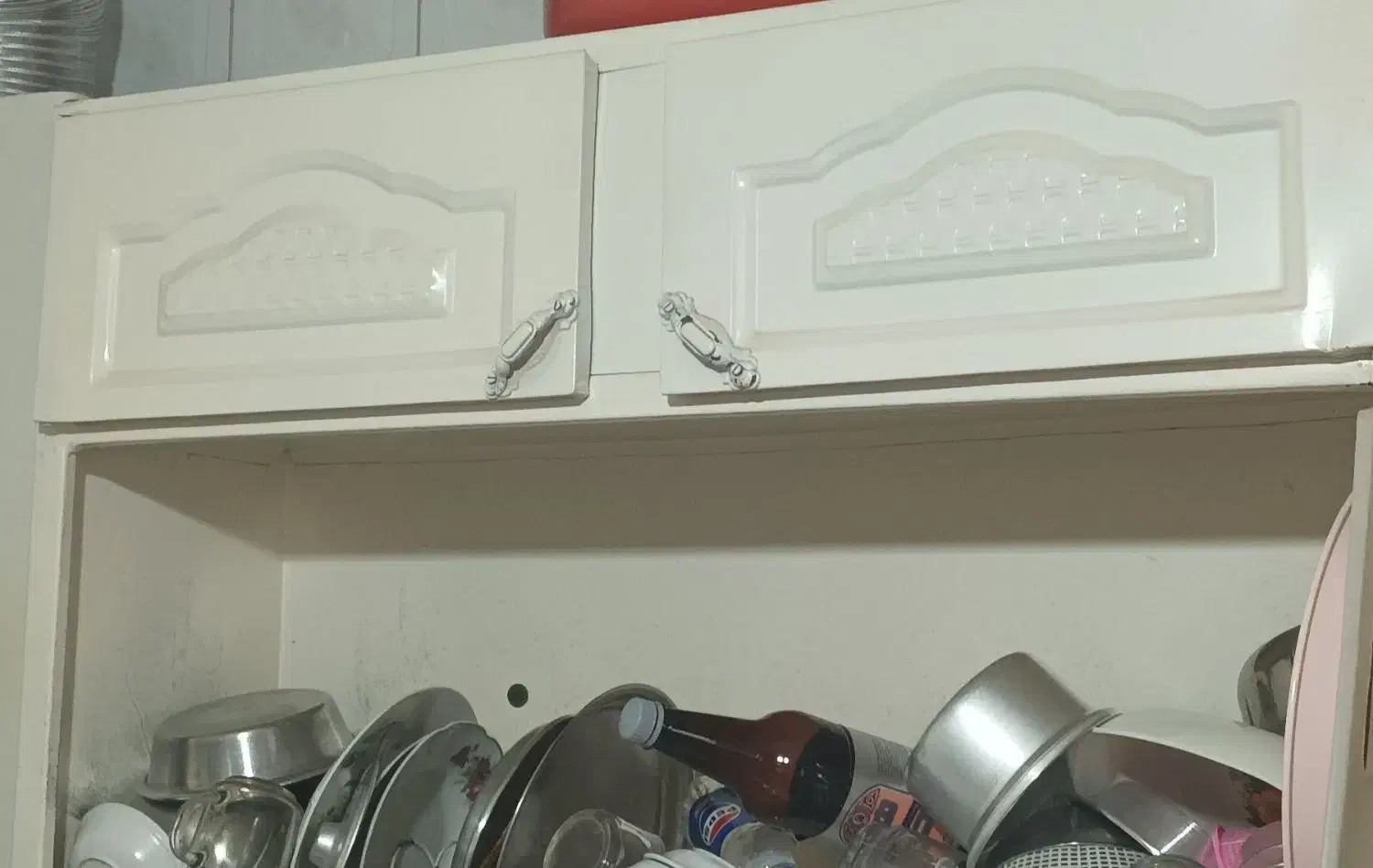 کابینت فلزی ۳ تکه همراه با هود و سینک ظرفشویی|آبچکان و نظمدهنده ظروف|تبریز, |دیوار