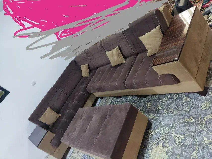 یک دست مبل راحتی مدل ال|مبلمان خانگی و میز عسلی|شهریار, کهنز|دیوار