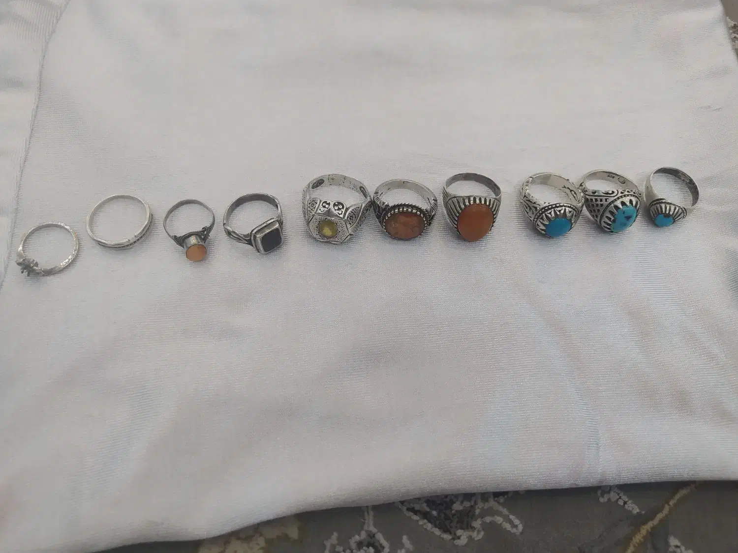 سلام ده عدد انگشتر نقره|جواهرات|نسیم‌شهر, |دیوار