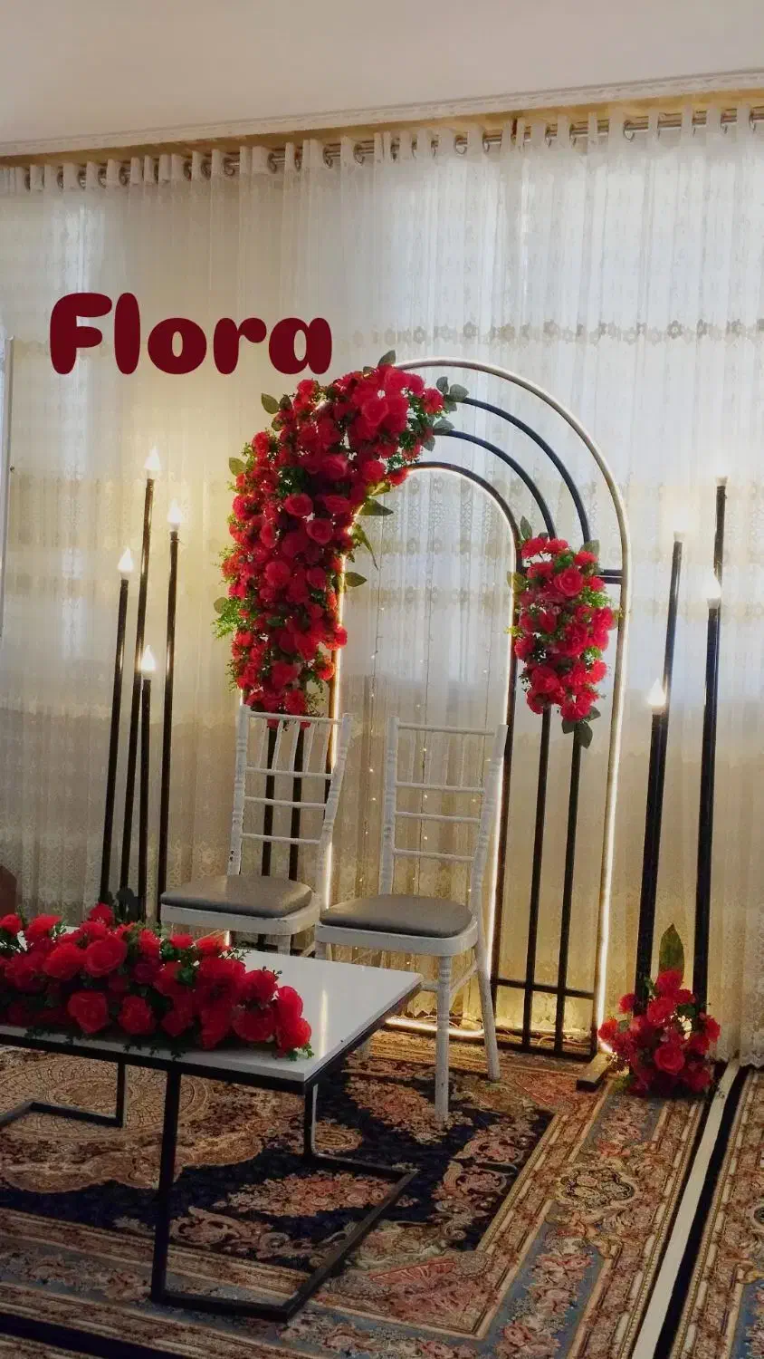 گل آرایی و بادکنک آرایی تشریفات فلورا|خدمات پذیرایی، مراسم|سنندج, |دیوار