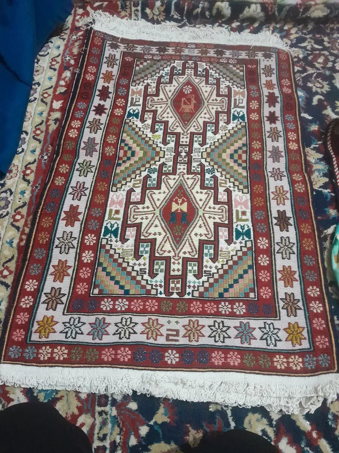 ورنی دستبافت کف ابریشم|فرش|تبریز, |دیوار