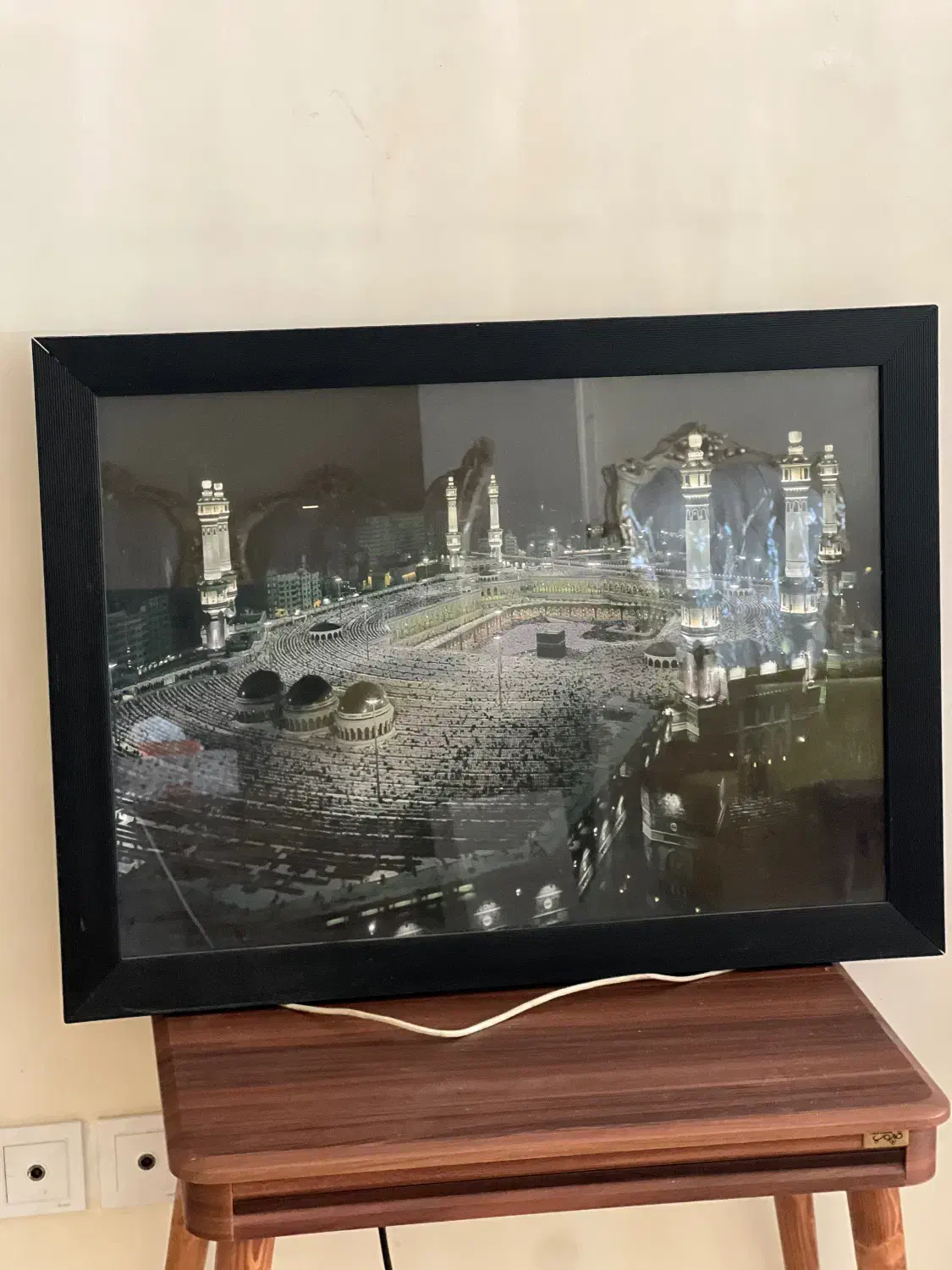 تابلو لایت‌باکس سه‌بعدی مسجدالحرام (نورپردازی LED)|تابلو، نقاشی، عکس|اصفهان, دشتستان|دیوار