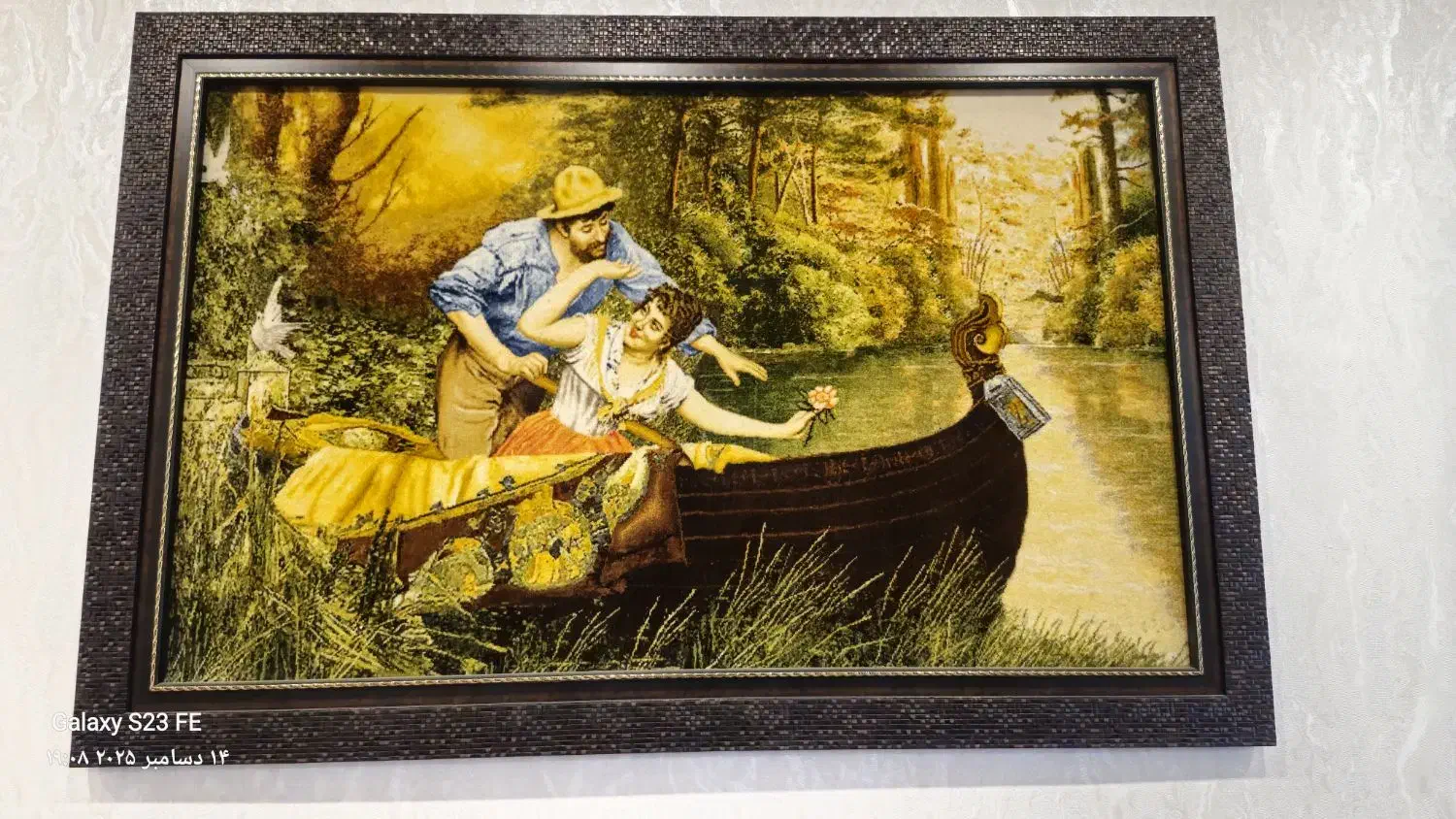 تابلو فرشی دستباف چله ابریشم|تابلو فرش|اصفهان, مارچین|دیوار