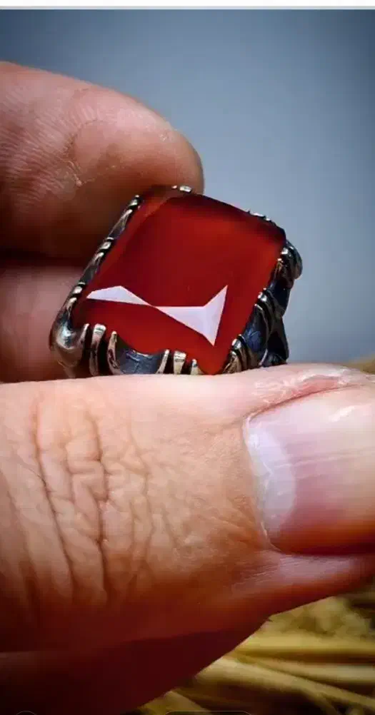 انگشتر نگین عقیق سرخ یمنی|جواهرات|رشت, خرسندی|دیوار