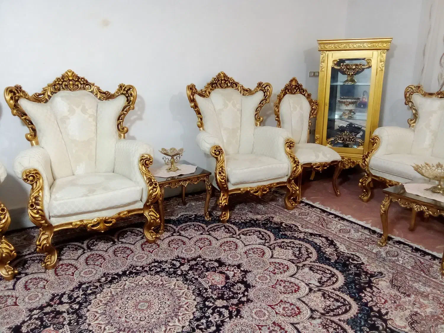 مبل سلطنتی 9نفره تمام چوب درحدآک|مبلمان خانگی و میز عسلی|بروجرد, |دیوار