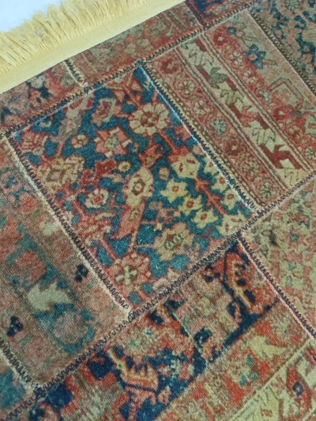 قالیچه پتینه ابریشمی کرامتیان|فرش|چمران, |دیوار