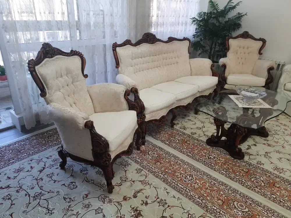 مبلمان استیل ۷ نفره + ناهار خوری ۸ نفره|مبلمان خانگی و میز عسلی|پردیس, فاز ۴|دیوار