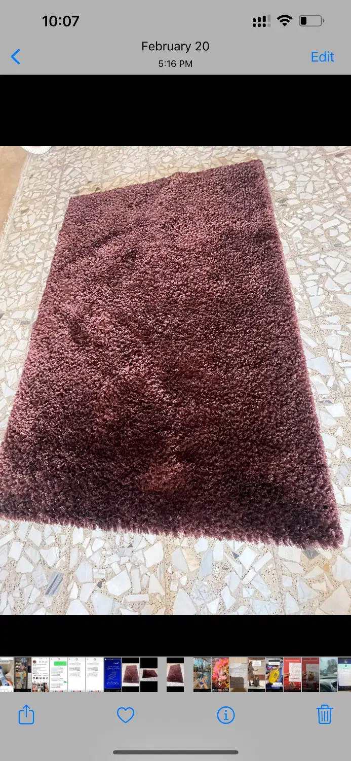 فرش پرز بلند کاملا سالم|فرش|قزوین, |دیوار