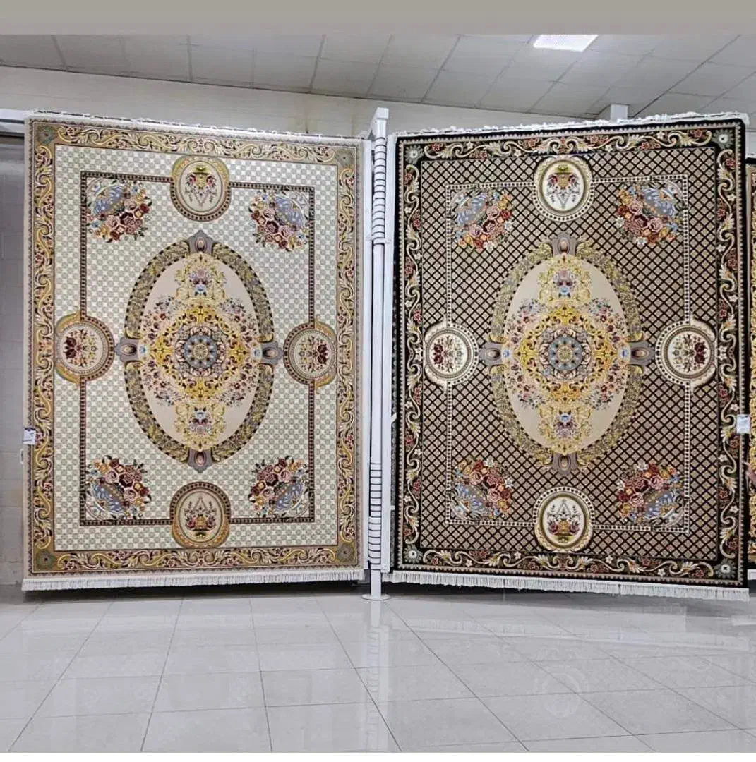 فرش کلاریس ابریشم نما/4500تراکم نگین مشهد اصل|فرش|شیراز, لاله|دیوار
