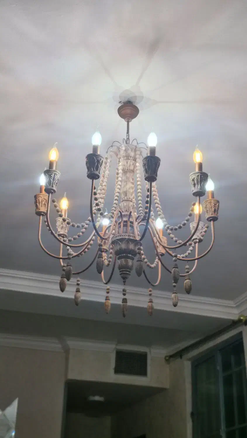 لوستر چوبی فرانسوی|لوستر و چراغ آویز|گرمسار, |دیوار