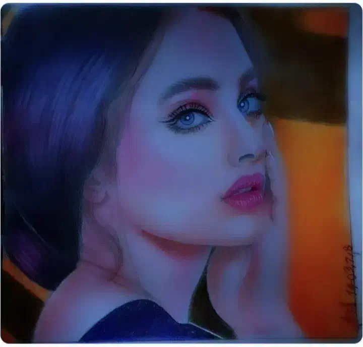 نقاشی مدادرنگی|تابلو، نقاشی، عکس|اهواز, شهرک حفاری|دیوار