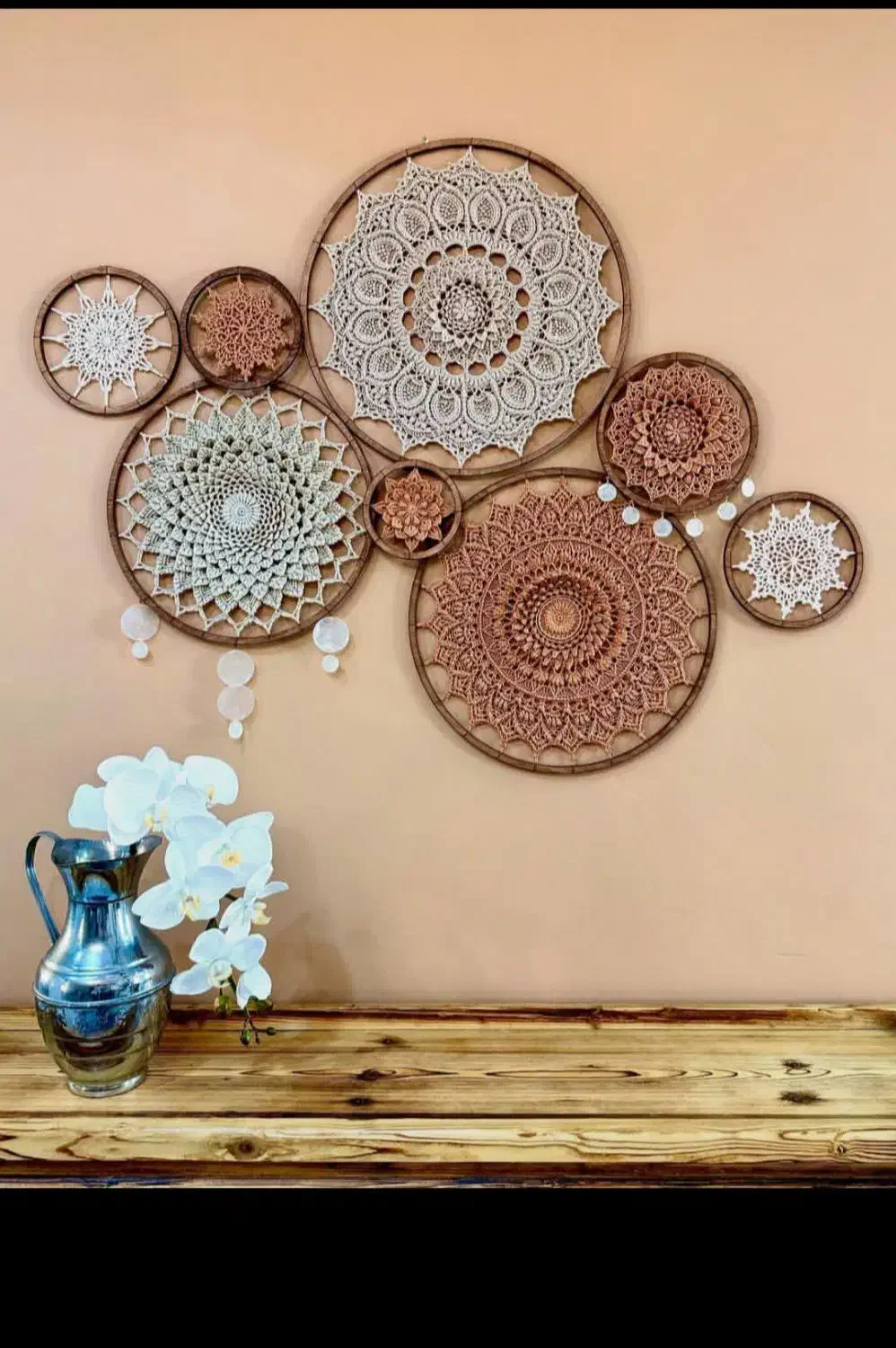 بافت مکرومه قلاب|صنایع دستی و سایر لوازم تزئینی|زاهدان, |دیوار