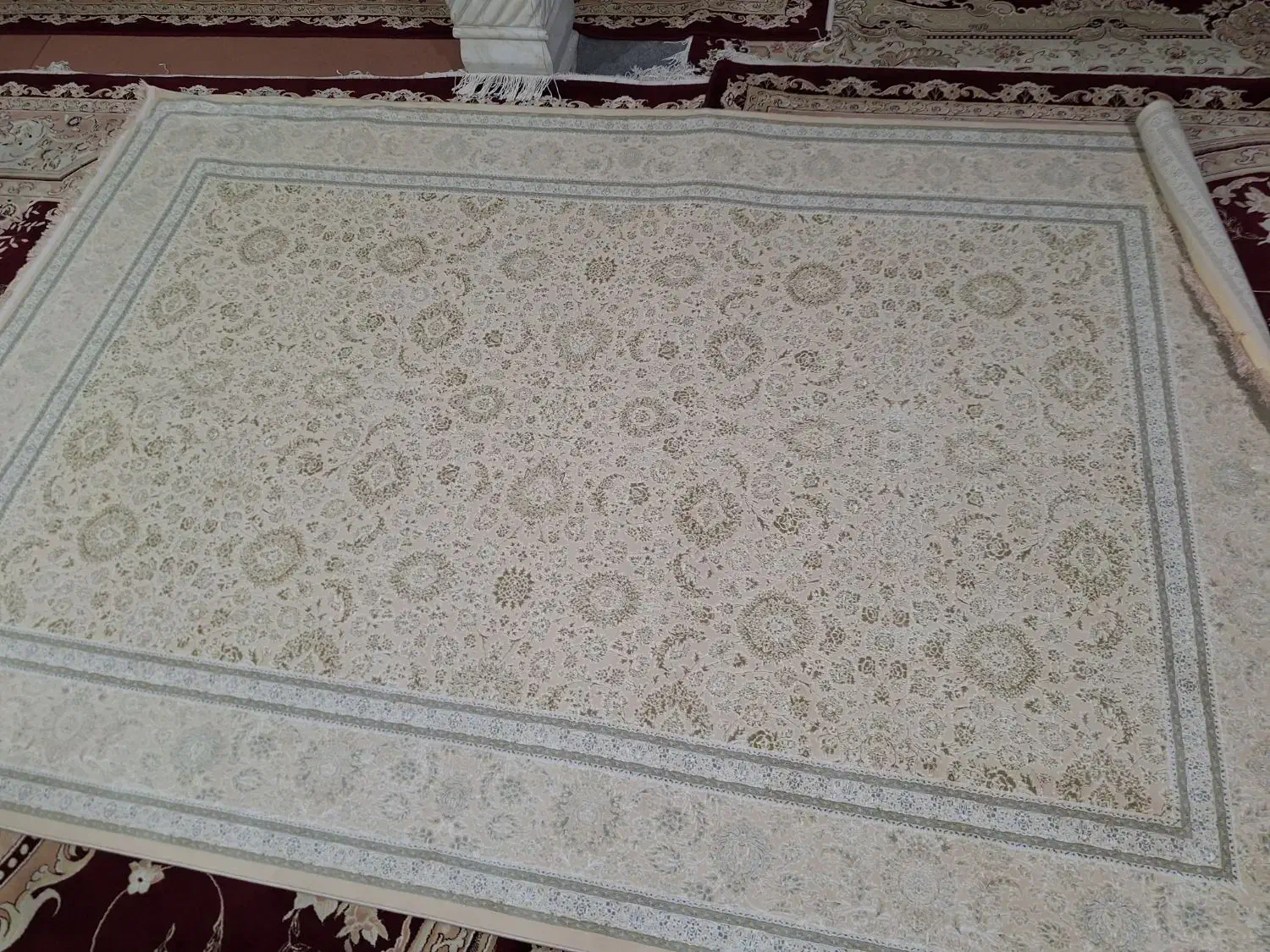 فرش شش متری ۱۰۰۰ شانه  کاشان آکبند|فرش|ایلام, |دیوار