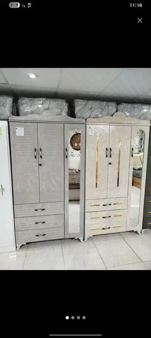 کمد لباس سه درب وکیوم زرین کالا|جاکفشی، کمد، دراور|یاسوج, |دیوار