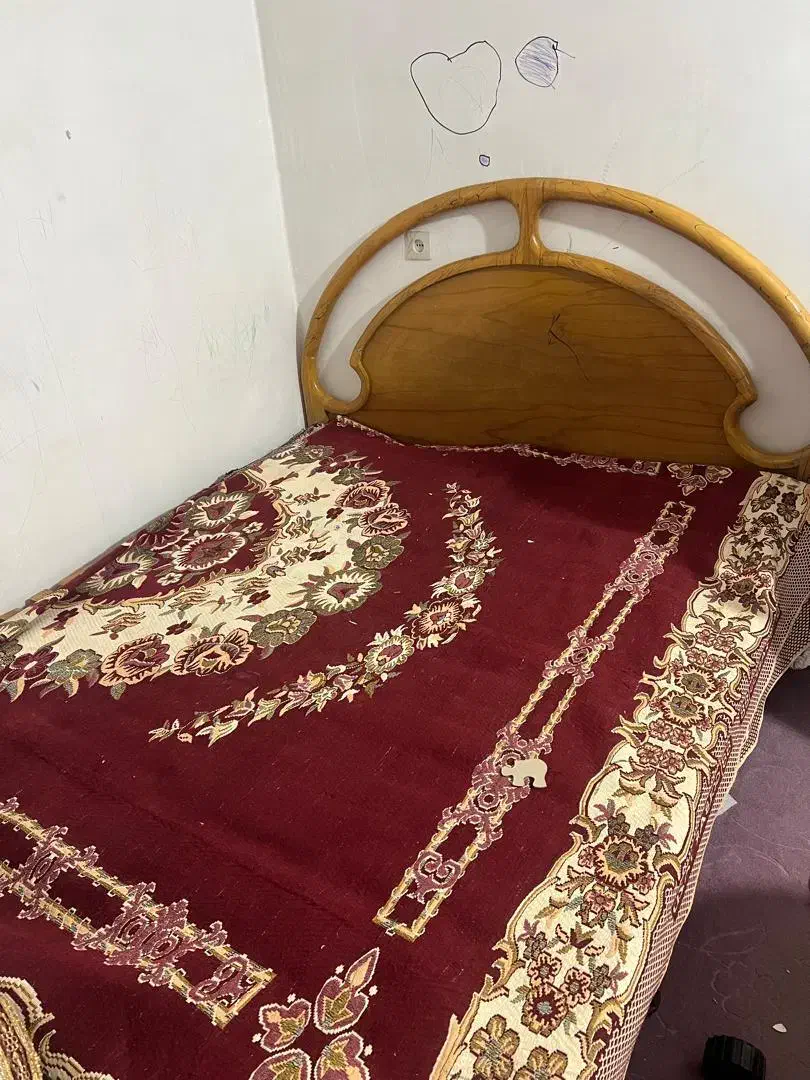 تخخواب دو نفره چوبی|تخت و سرویس خواب|سورنا, |دیوار