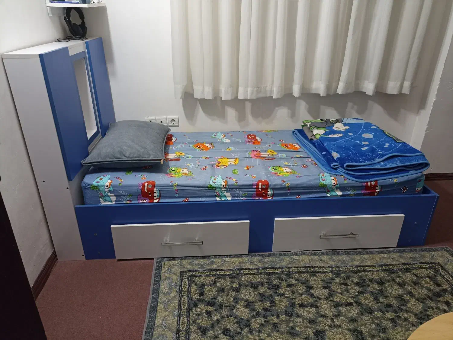 تخت خواب تک نفره|تخت و سرویس خواب|انبارآلوم, |دیوار