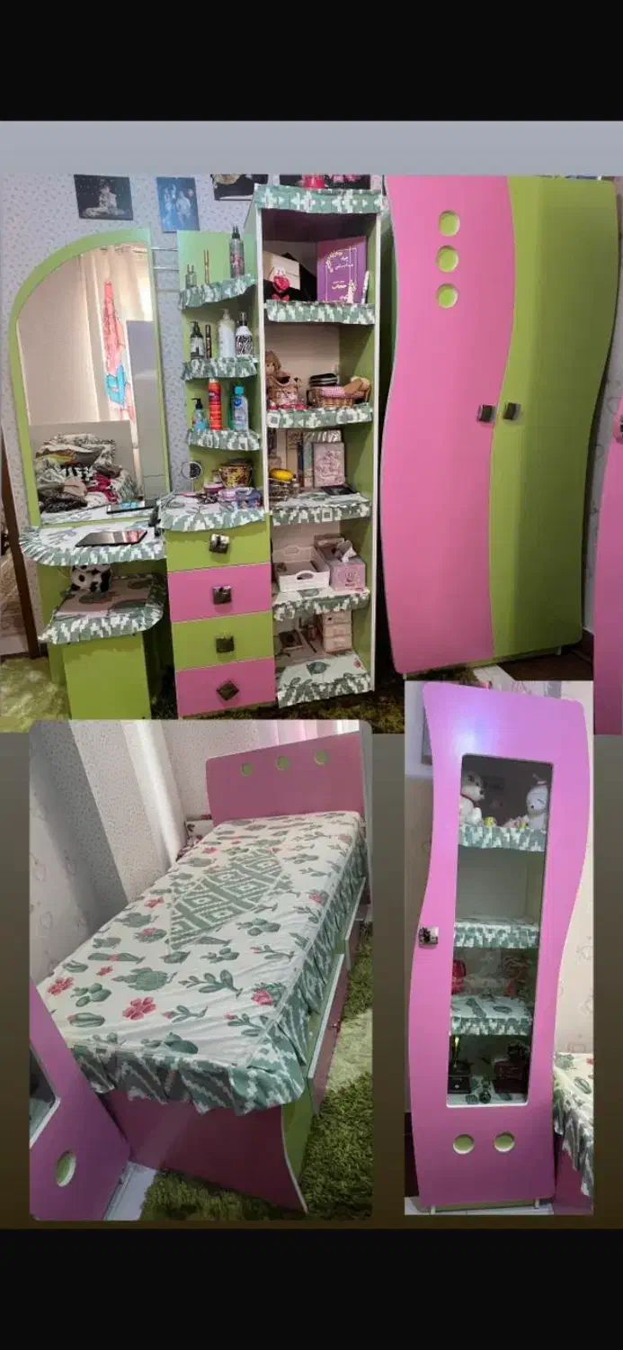 تخت کمدبوفه کودک|تخت و صندلی بچه|سرعین, |دیوار