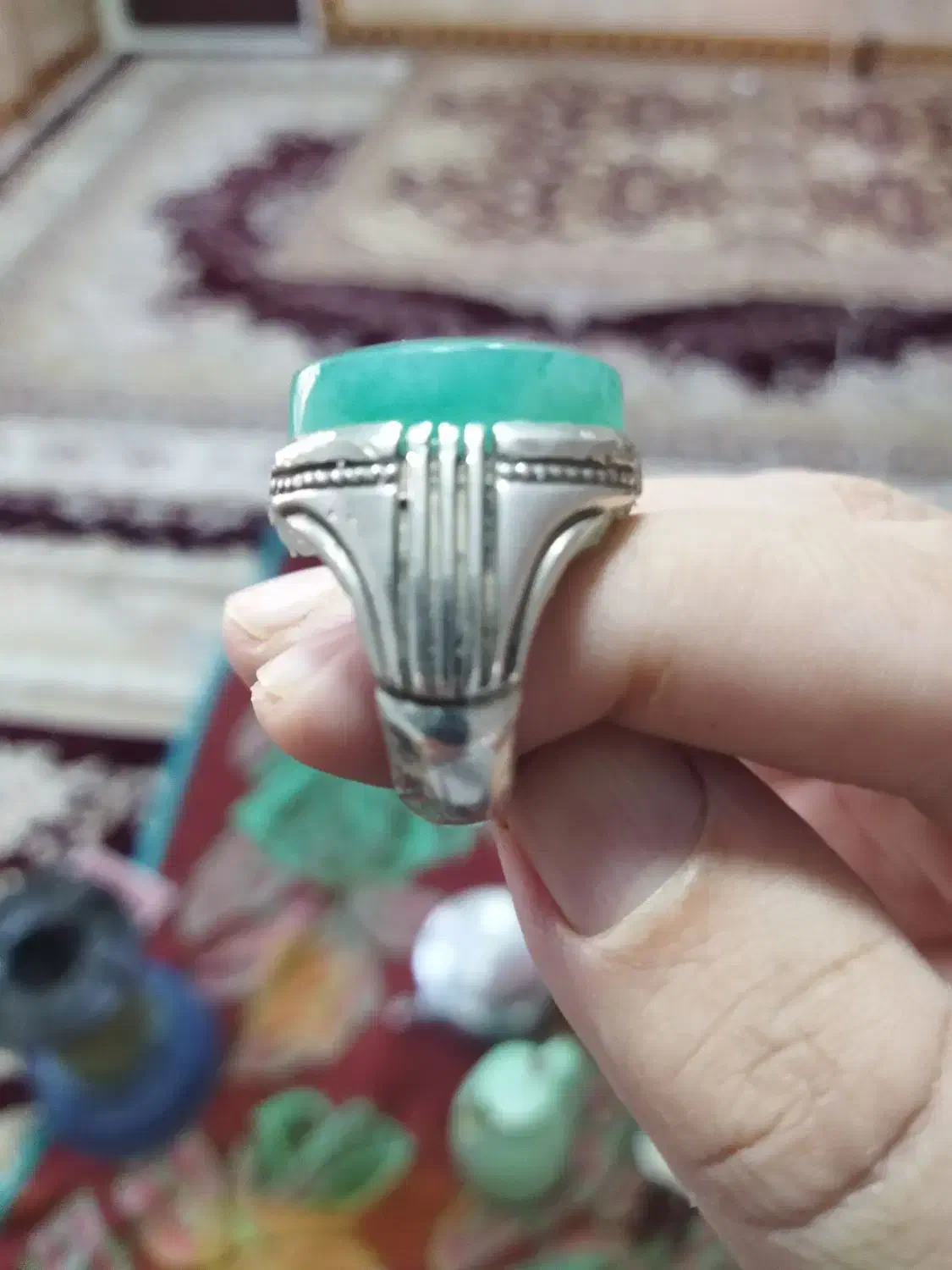 انگشتر کلکسیونی نقره قدیم|جواهرات|نورآباد, |دیوار