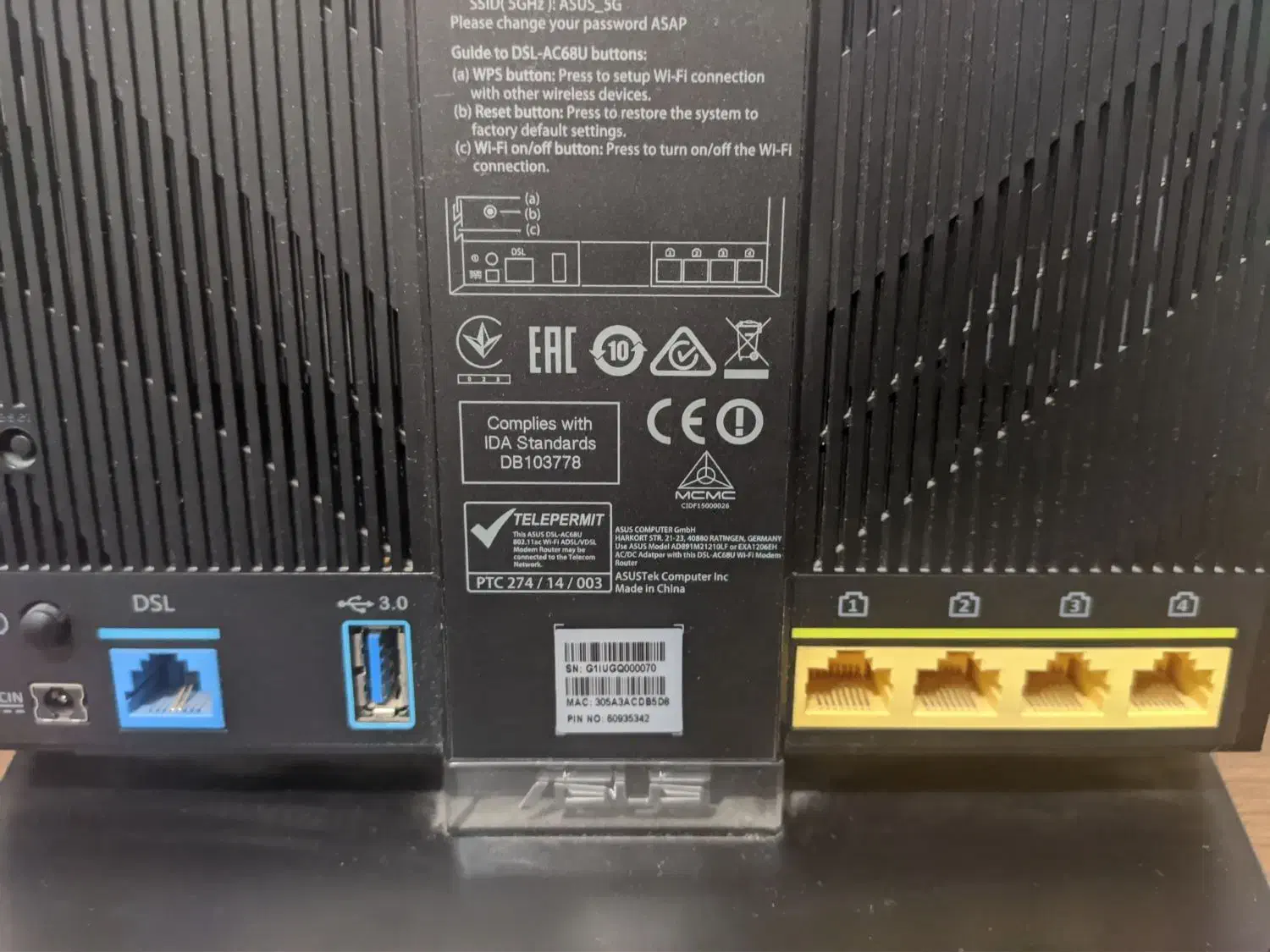 مودم روتر دو باند DSL-AC68U ایسوس|مودم و تجهیزات شبکه|فردیس, قریشی|دیوار