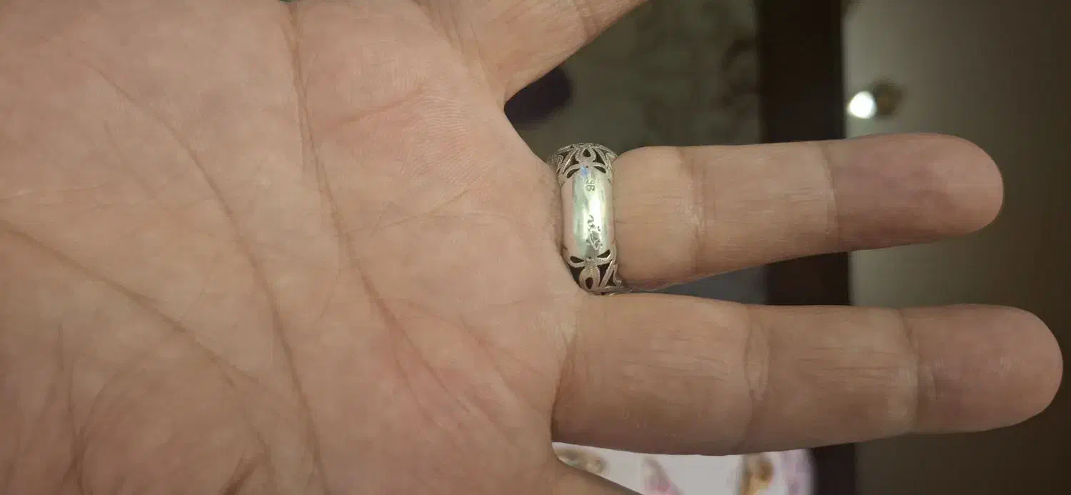 انگشتر نقره مردانه آمیتیست و موزانایت(الماس روسی)|جواهرات|کرج, ساماندهی|دیوار