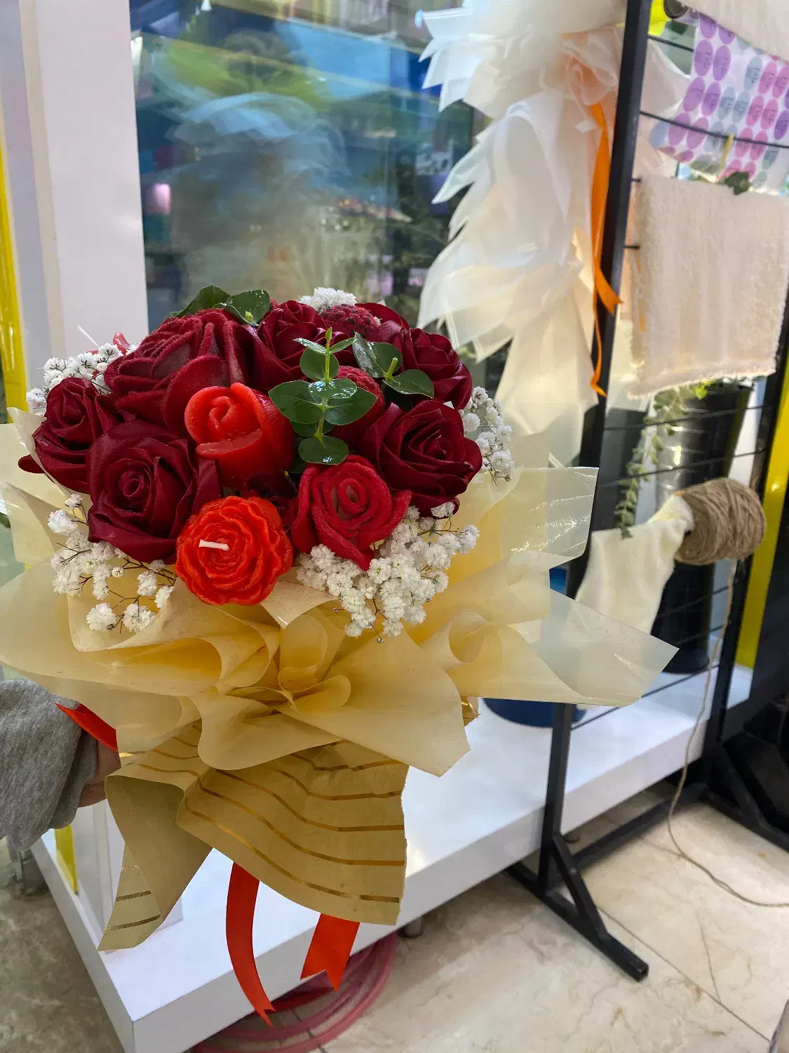 شمع گل مخملی فقط۳۰هزار|گل مصنوعی|قزوین, |دیوار