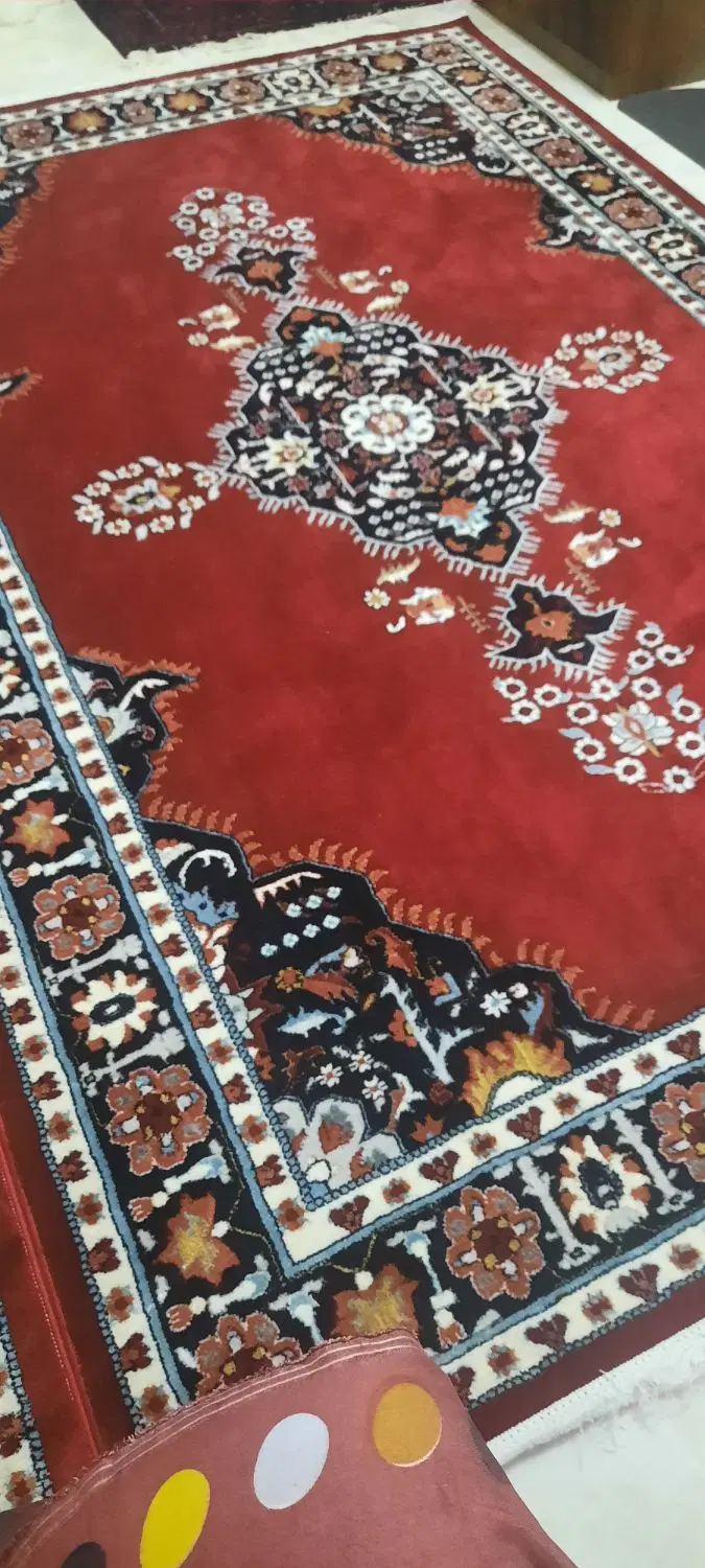 یک جفت فرش ماشینی ۶ متری قرمز لاکی رنگ، نو نو|فرش|تهران, کاشانک|دیوار