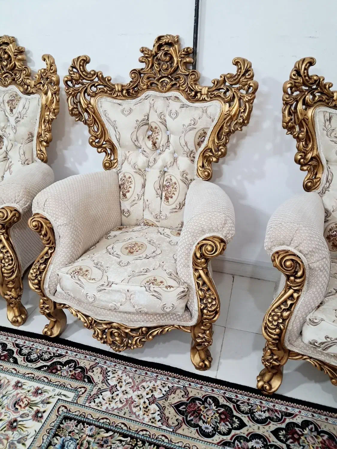 مبلمان سلطنتی ۹نفره|مبلمان خانگی و میز عسلی|اراک, |دیوار