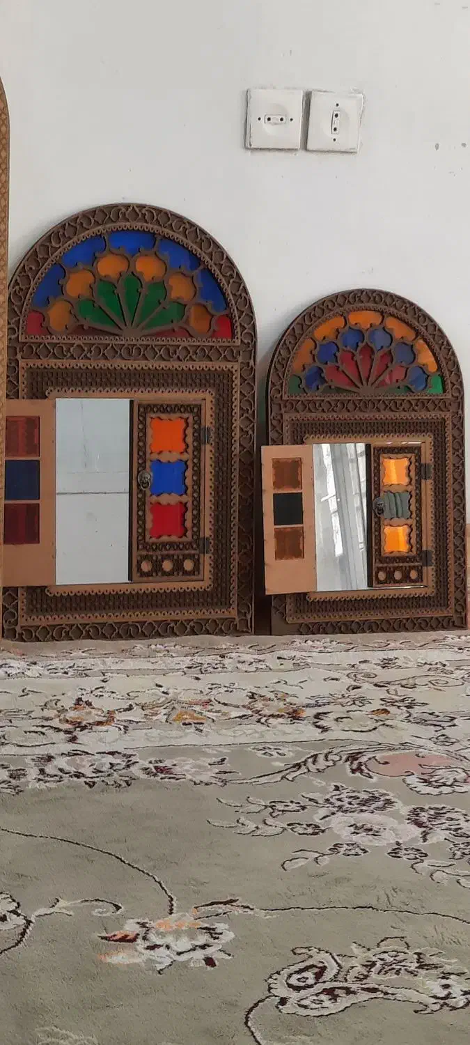 آینه سنتی پذیرایی خانه باغ گلخانه مراسم کابینت مس|صنایع دستی و سایر لوازم تزئینی|کرمانشاه, |دیوار