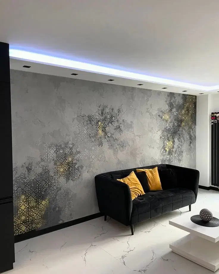 اجرای میکروسمنت و پتینه ورق طلا در گرگان|خدمات پیشه و مهارت|گرگان, |دیوار