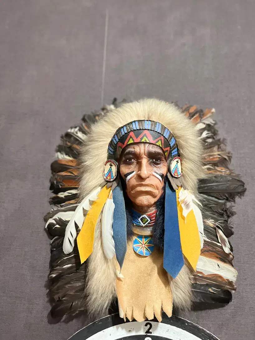 ماسک سرخ پوستی قدیمی ارزشمند|کلکسیون اشیاء عتیقه|گنبد کاووس, |دیوار