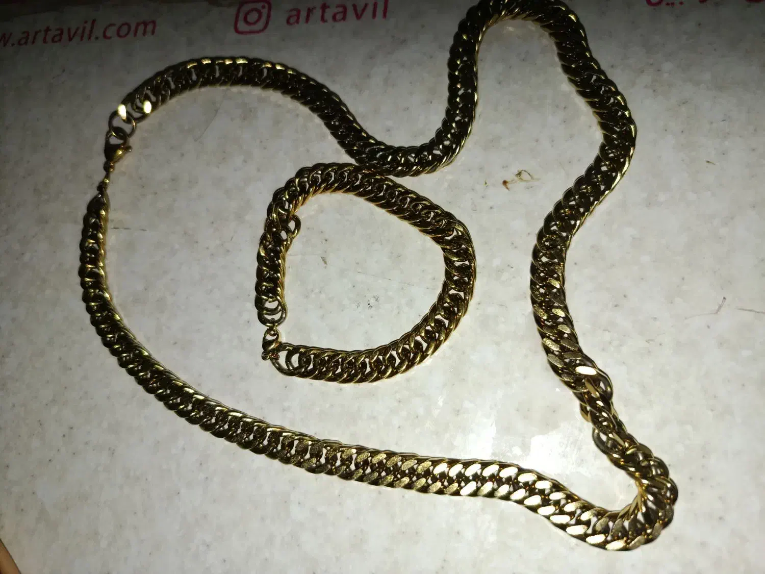 گردنبند و دستبند طلایی|بدلیجات|فاضل آباد, |دیوار