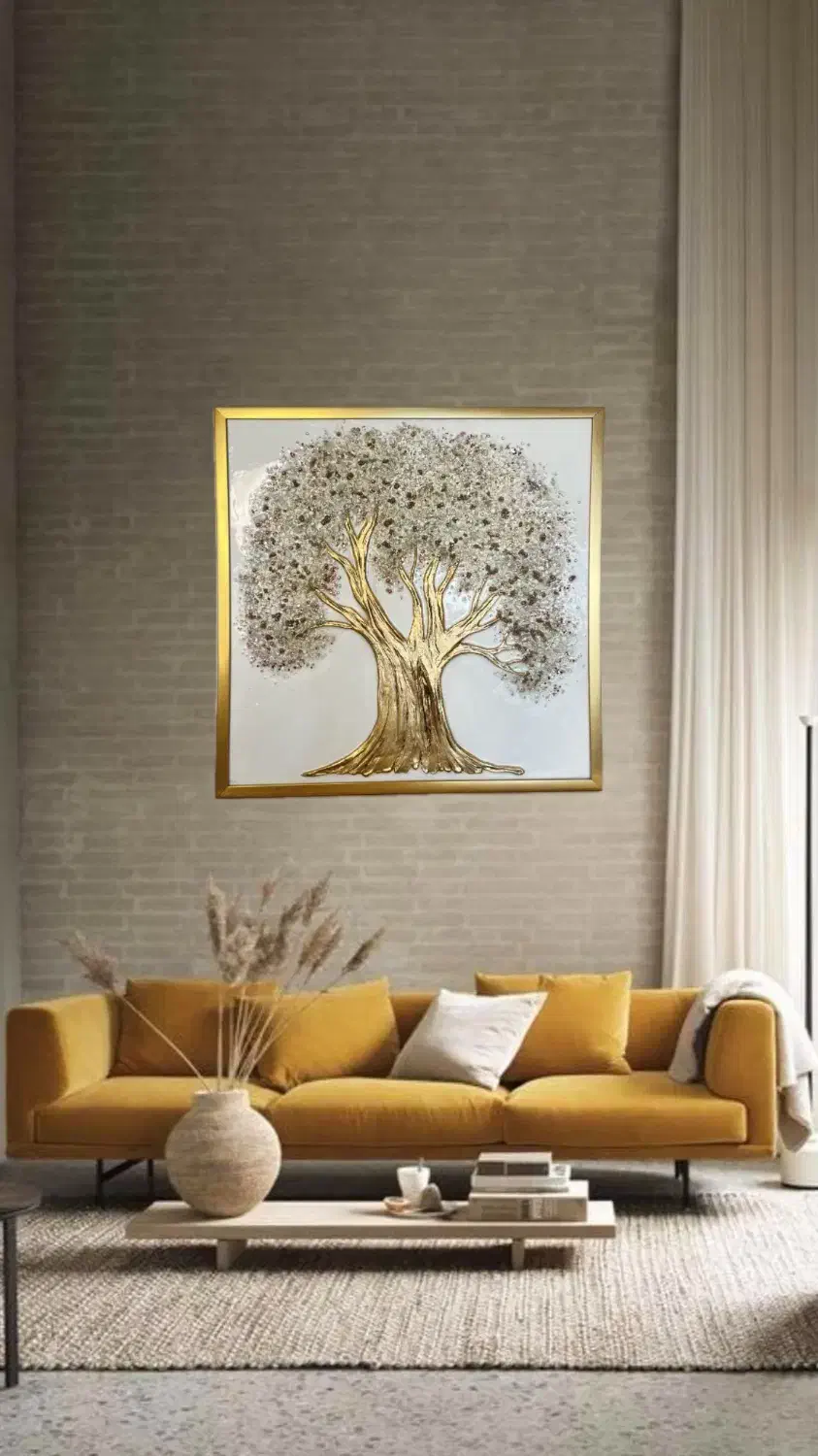 تابلو دکوراتیو تماما برجسته و زمینه رزین طرح درخت|تابلو، نقاشی، عکس|فردیس, خیام غربی|دیوار