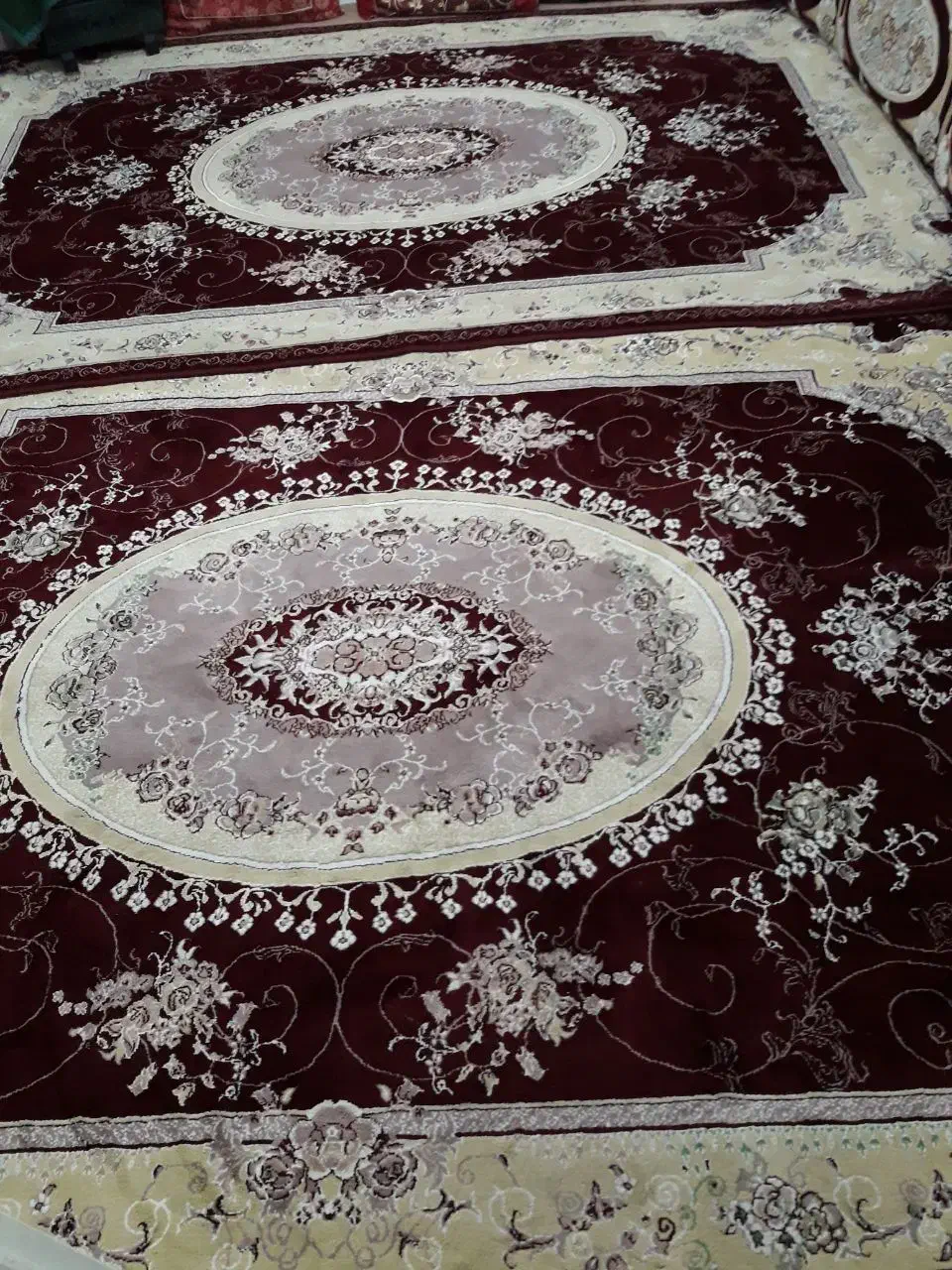 فرش ۳×۲ همراه یک دست پشتی|فرش|سنندج, |دیوار