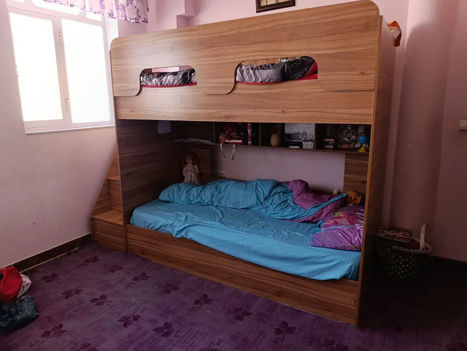 تخت خواب دو طبقه تمام ام دی اف|تخت و سرویس خواب|کرمانشاه, |دیوار