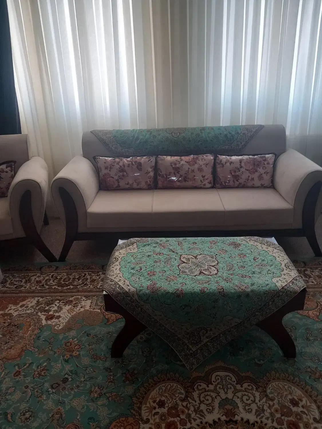 کاور مبل راحتی ۷نفره سالم|مبلمان خانگی و میز عسلی|کوهدشت, |دیوار