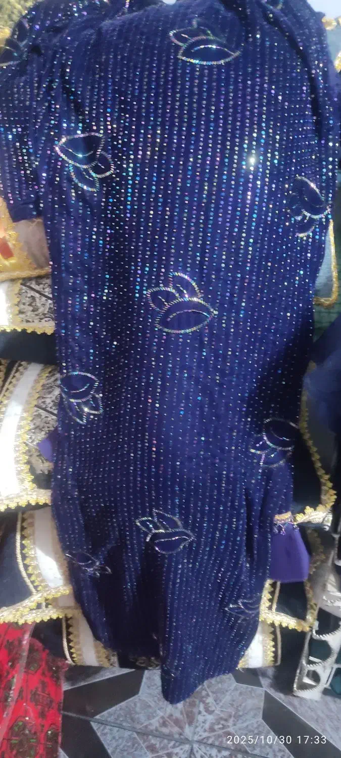 لباس محلی مجلسی نو ابریشم|لباس|بهبهان, |دیوار