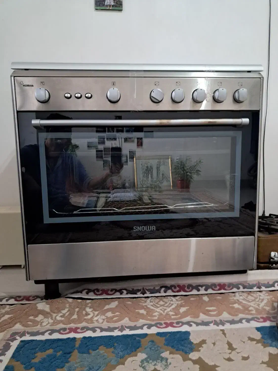 گاز و فر رومینا مدل Snowa سالم و تمیز|اجاق گاز و لوازم برقی پختوپز|رشت, کوی فکوری|دیوار