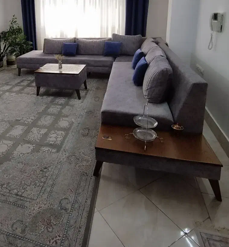 مبل اِل ۸ نفره سالم|مبلمان خانگی و میز عسلی|قائمشهر, |دیوار