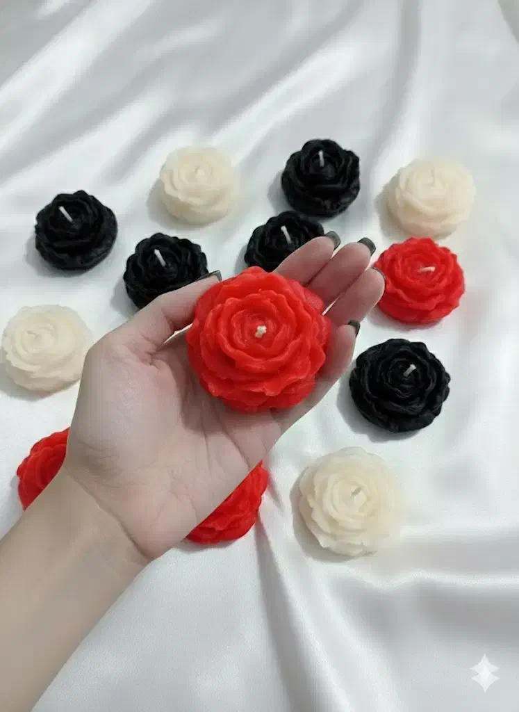 شمع گل آلاله در رنگبندی دلخواه|صنایع دستی و سایر لوازم تزئینی|گرگان, |دیوار