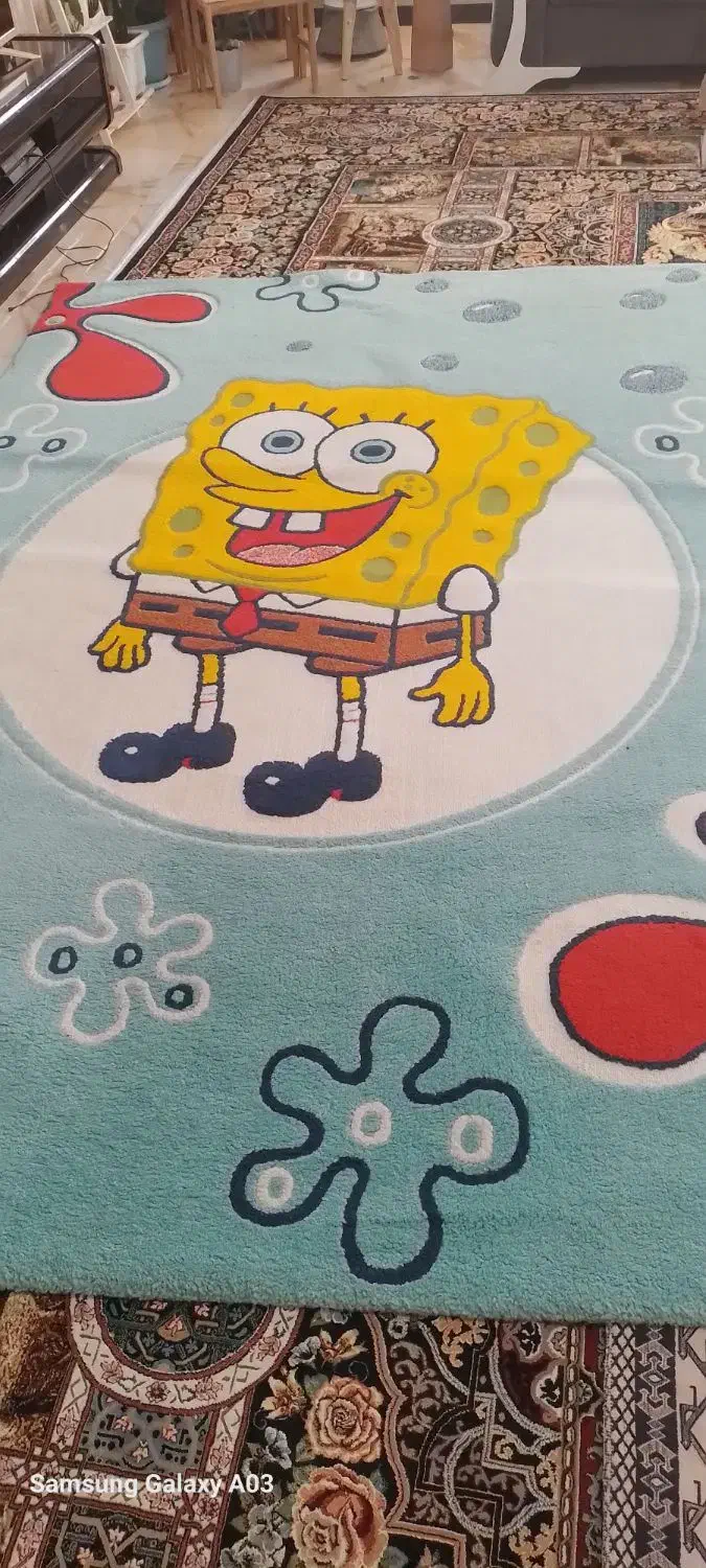فرش کودک باب اسفنجی|فرش|کرمانشاه, |دیوار