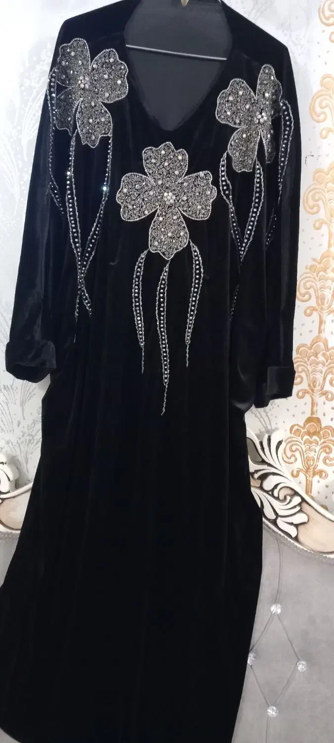 مانتو عبایی مخمل کارشده|لباس|ورامین, جعفر آباد اخوان|دیوار