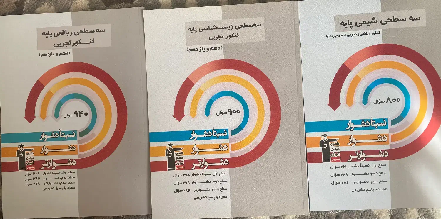 کتاب های چاپ جدید نو قلمچی سه سطحی و بنفش|کتاب و مجله آموزشی|تهران, آبشار تهران (دریاچه)|دیوار