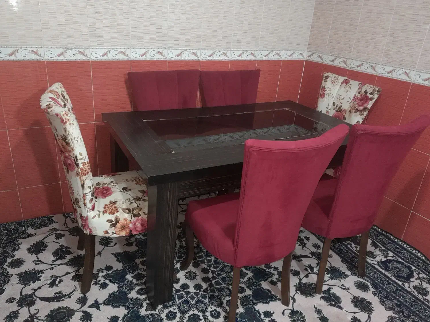 یک عدد میز غذا خوری شش نفره|میز و صندلی غذاخوری|شادگان, |دیوار