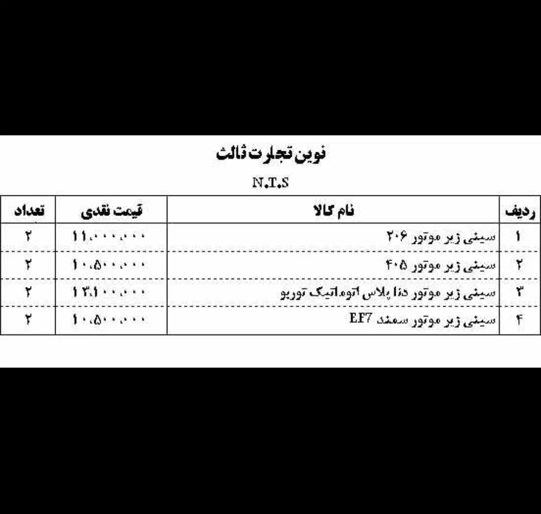 سینی زیرموتور ساسکوپارت|قطعات یدکی و لوازم جانبی|تهران, بهارستان|دیوار