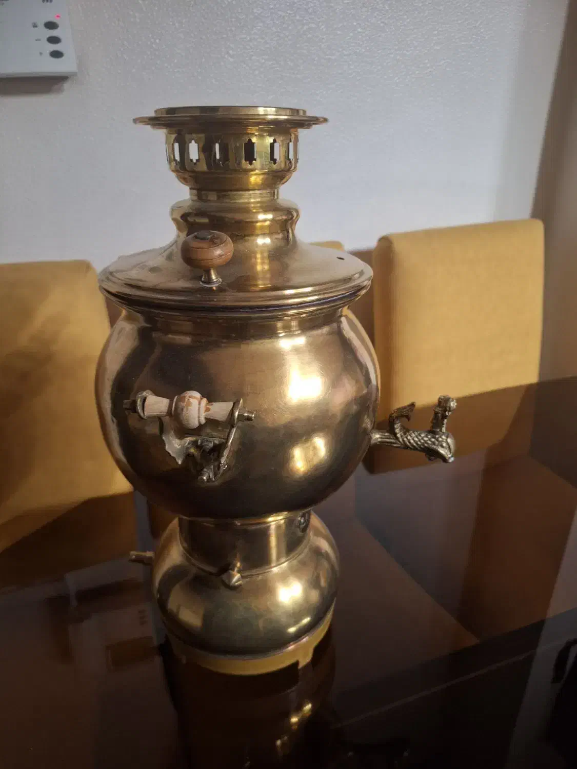 سماور مسی گازی دو میلیون و پانصد|سماور، چای‌ساز، قهوه‌ساز|شاهین‌شهر, برخوار غرب|دیوار